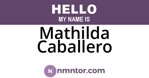 Mathilda Caballero