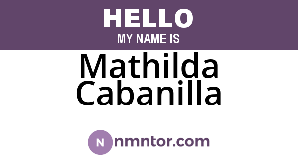 Mathilda Cabanilla