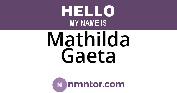 Mathilda Gaeta