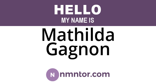 Mathilda Gagnon