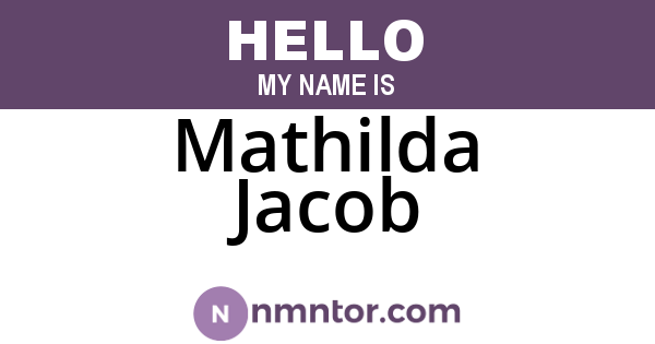 Mathilda Jacob