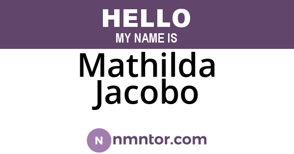 Mathilda Jacobo