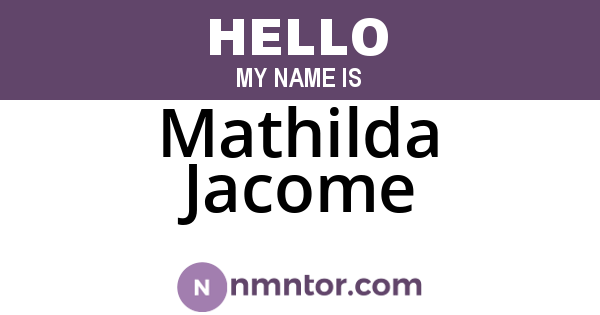 Mathilda Jacome