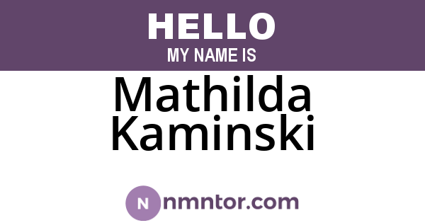 Mathilda Kaminski