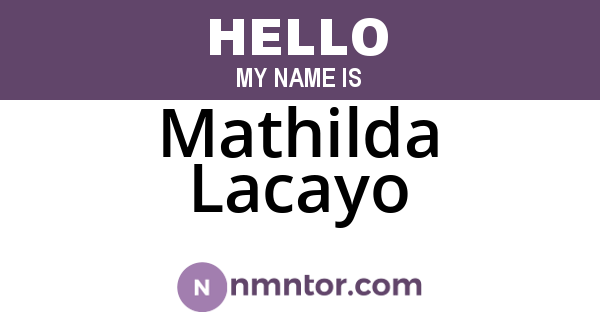 Mathilda Lacayo