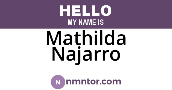 Mathilda Najarro