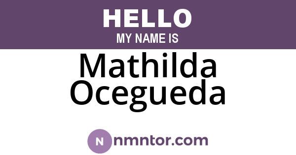 Mathilda Ocegueda