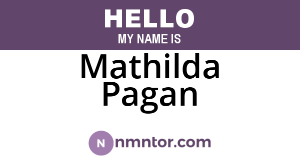 Mathilda Pagan