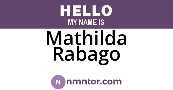 Mathilda Rabago