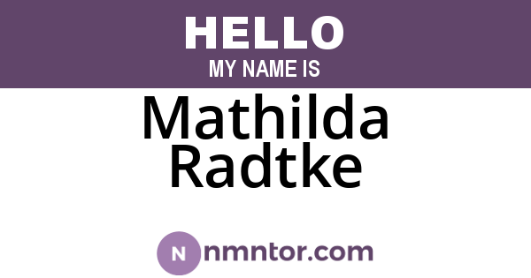 Mathilda Radtke