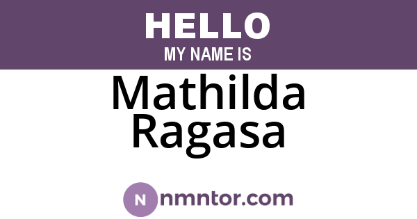 Mathilda Ragasa