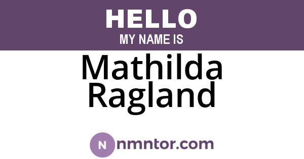 Mathilda Ragland