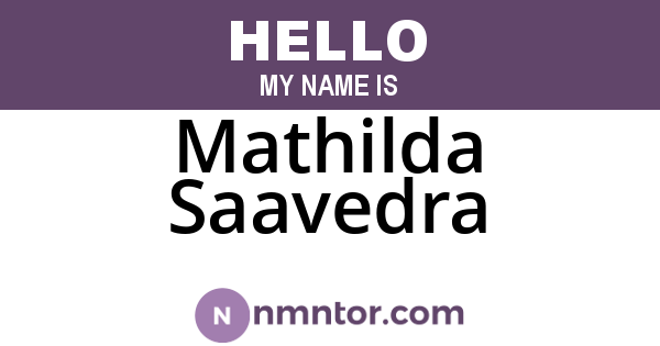 Mathilda Saavedra