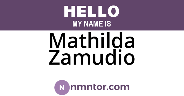 Mathilda Zamudio