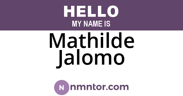 Mathilde Jalomo