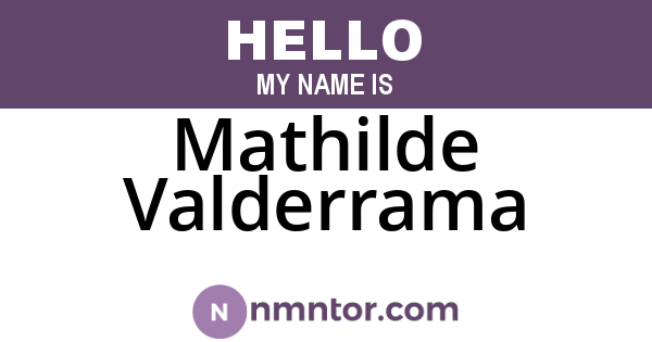 Mathilde Valderrama