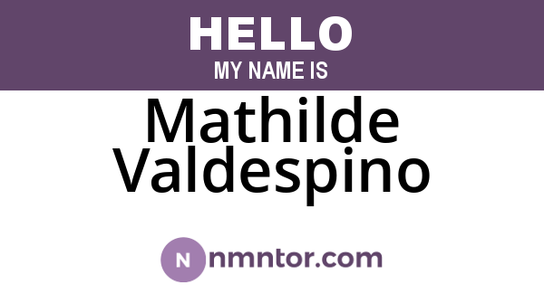 Mathilde Valdespino