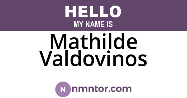 Mathilde Valdovinos