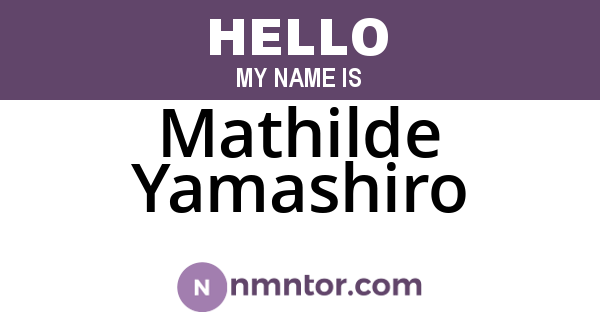 Mathilde Yamashiro