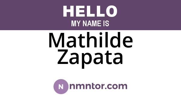 Mathilde Zapata