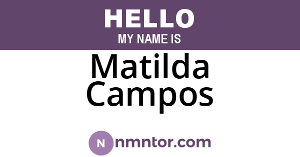 Matilda Campos