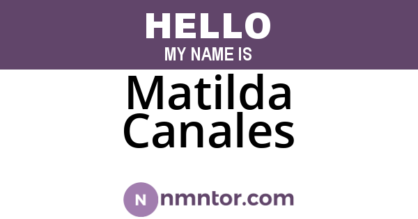 Matilda Canales