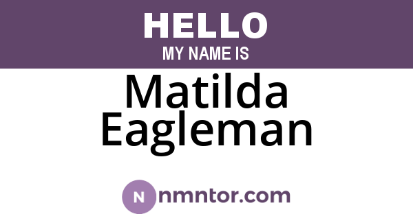 Matilda Eagleman
