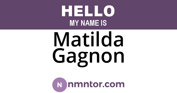 Matilda Gagnon