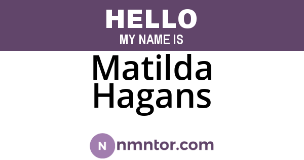Matilda Hagans