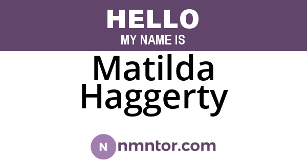 Matilda Haggerty