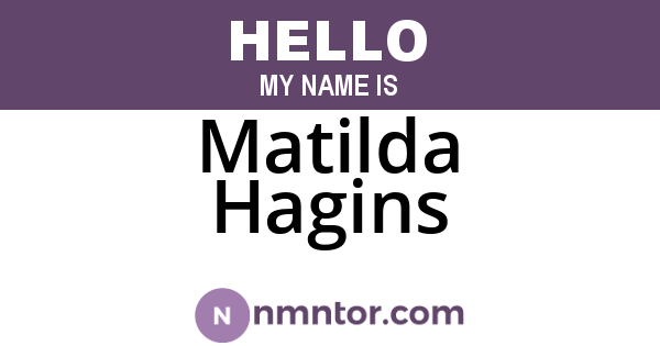 Matilda Hagins