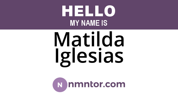 Matilda Iglesias