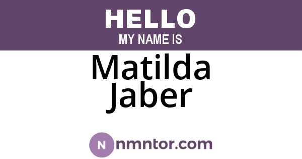 Matilda Jaber