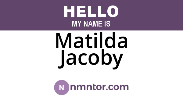Matilda Jacoby
