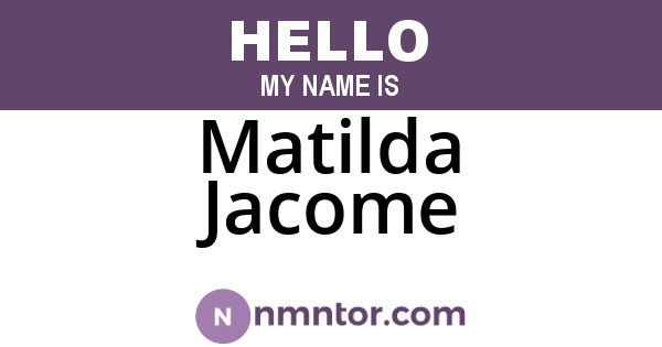 Matilda Jacome