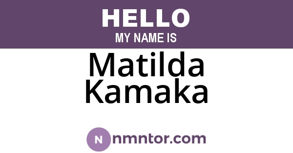 Matilda Kamaka