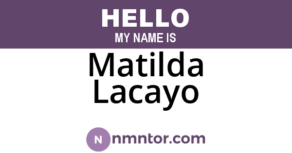 Matilda Lacayo