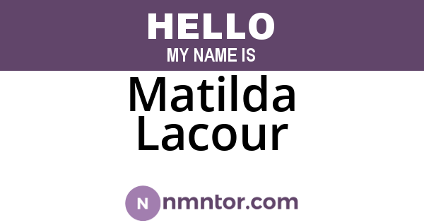 Matilda Lacour