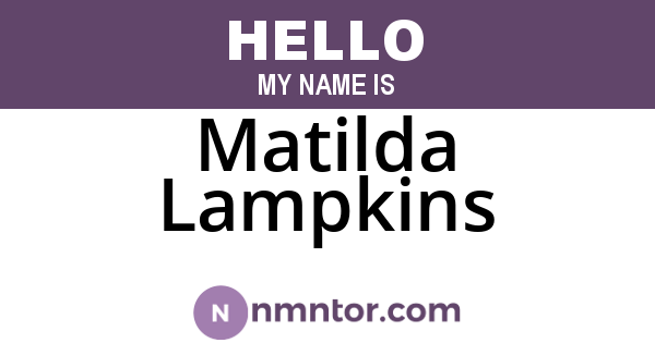 Matilda Lampkins