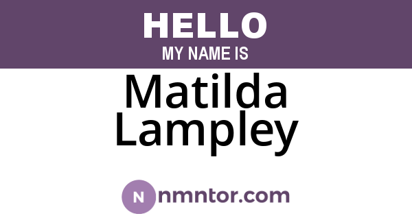 Matilda Lampley