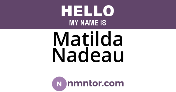 Matilda Nadeau