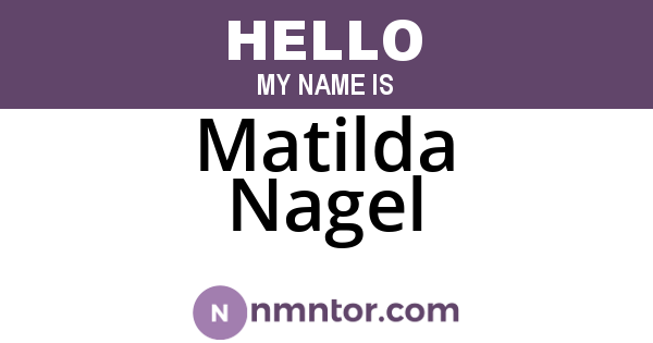 Matilda Nagel