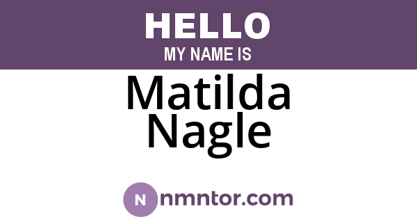 Matilda Nagle