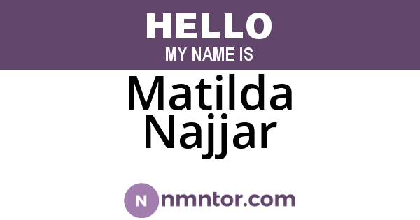 Matilda Najjar