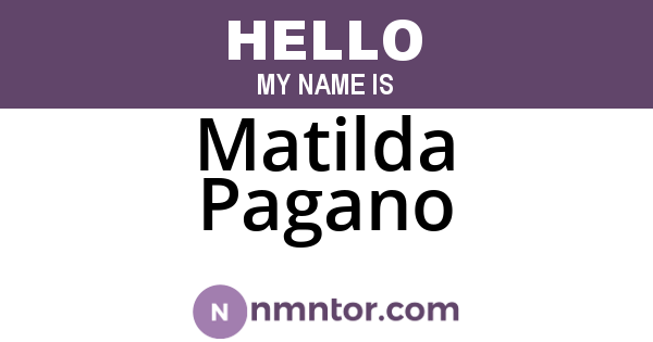 Matilda Pagano