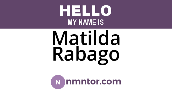 Matilda Rabago