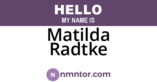 Matilda Radtke