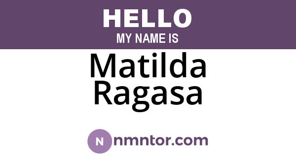 Matilda Ragasa