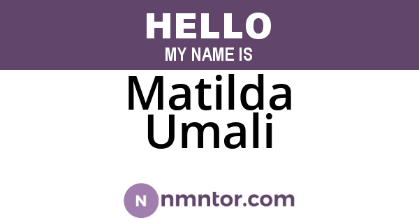 Matilda Umali
