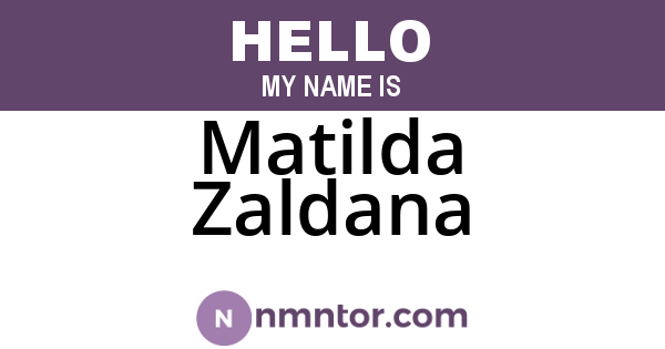 Matilda Zaldana